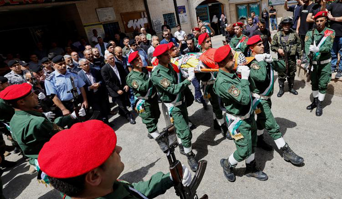 The body of Palestinian teenager Zaid Saeed Ghuneim